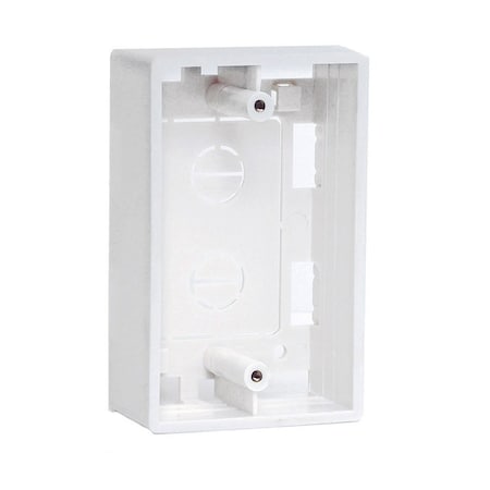 Quest Technology International Wall Plate Surface Mount Box, Single-Gang, White - 1.5" Deep NFP-3000